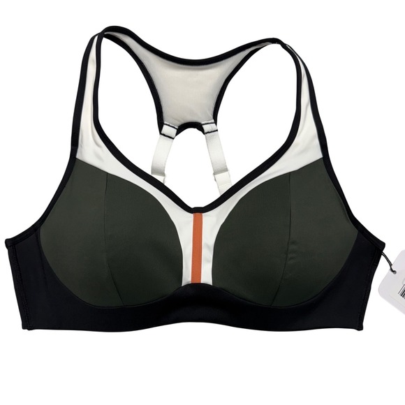 Zyia Active Other - Zyia Active Olive and Peach Block Adjustable Sports Bra High Impact Green Large